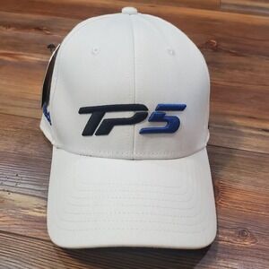 NWT TaylorMade P5 Strapback Golf White Hat OSFA Adjustable Cap